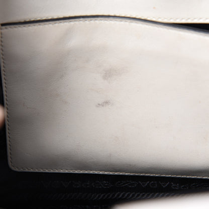 Prada Saffiano Soft Calfskin Zippered Tote White 11 of 21