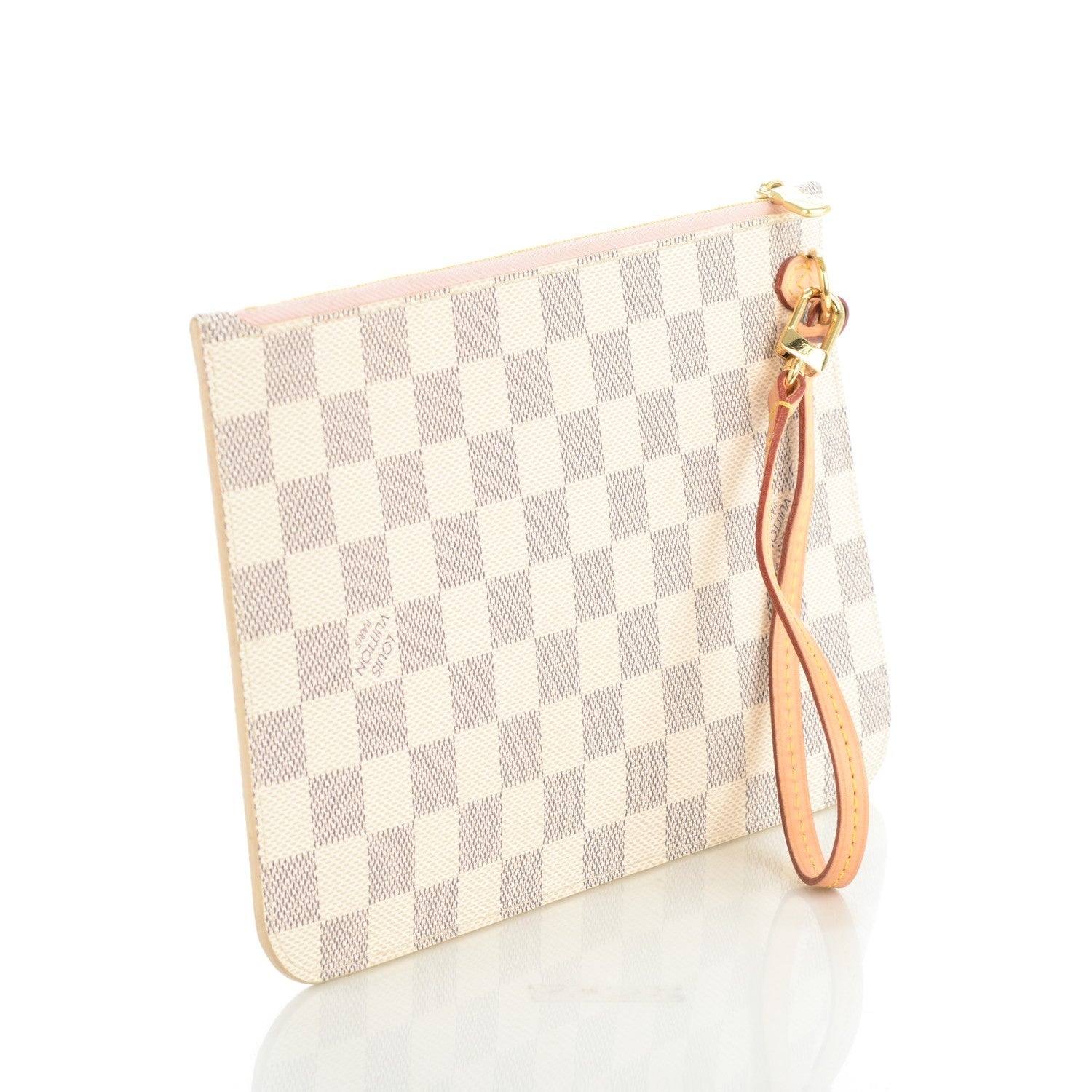 Louis Vuitton Damier Azur Neverfull MM GM Pochette Rose Ballerine 3 of 7