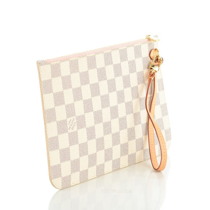 Louis Vuitton Damier Azur Neverfull MM GM Pochette Rose Ballerine 3 of 7