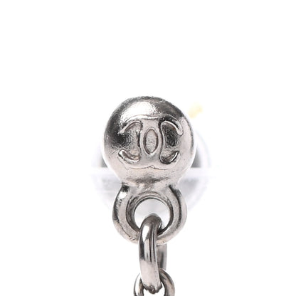 Chanel Baguette Crystal CC Drop Earrings Silver 4 of 4