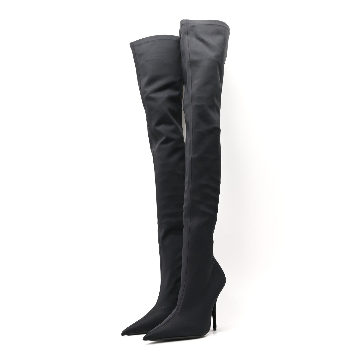 Balenciaga Spandex Pointed Toe Knife Thigh High Boots 39 Black 3 of 7