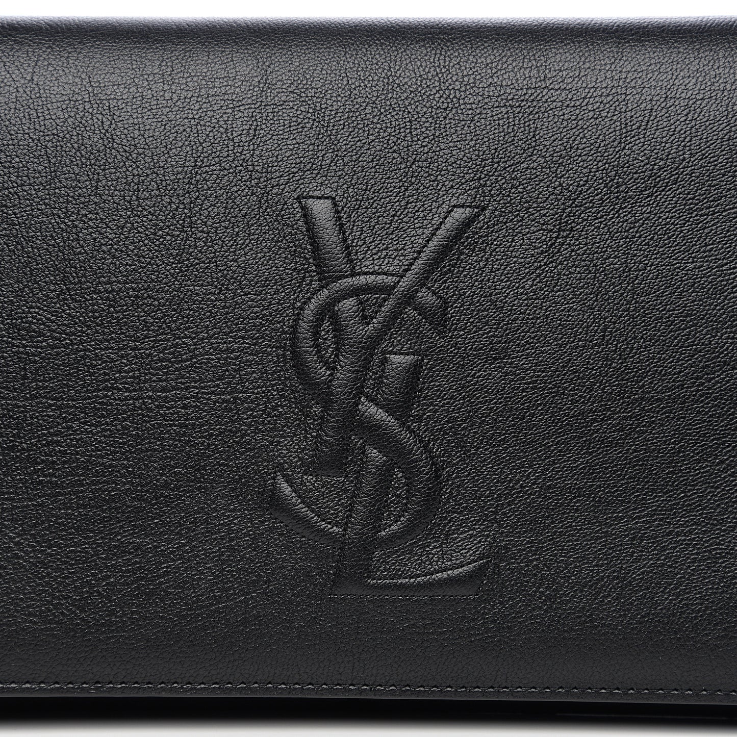 Calfskin Monogram Large Belle De Jour Clutch Black