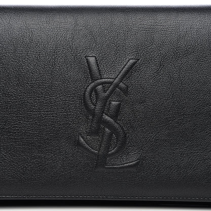 Saint Laurent Calfskin Monogram Large Belle De Jour Clutch Black 6 of 6