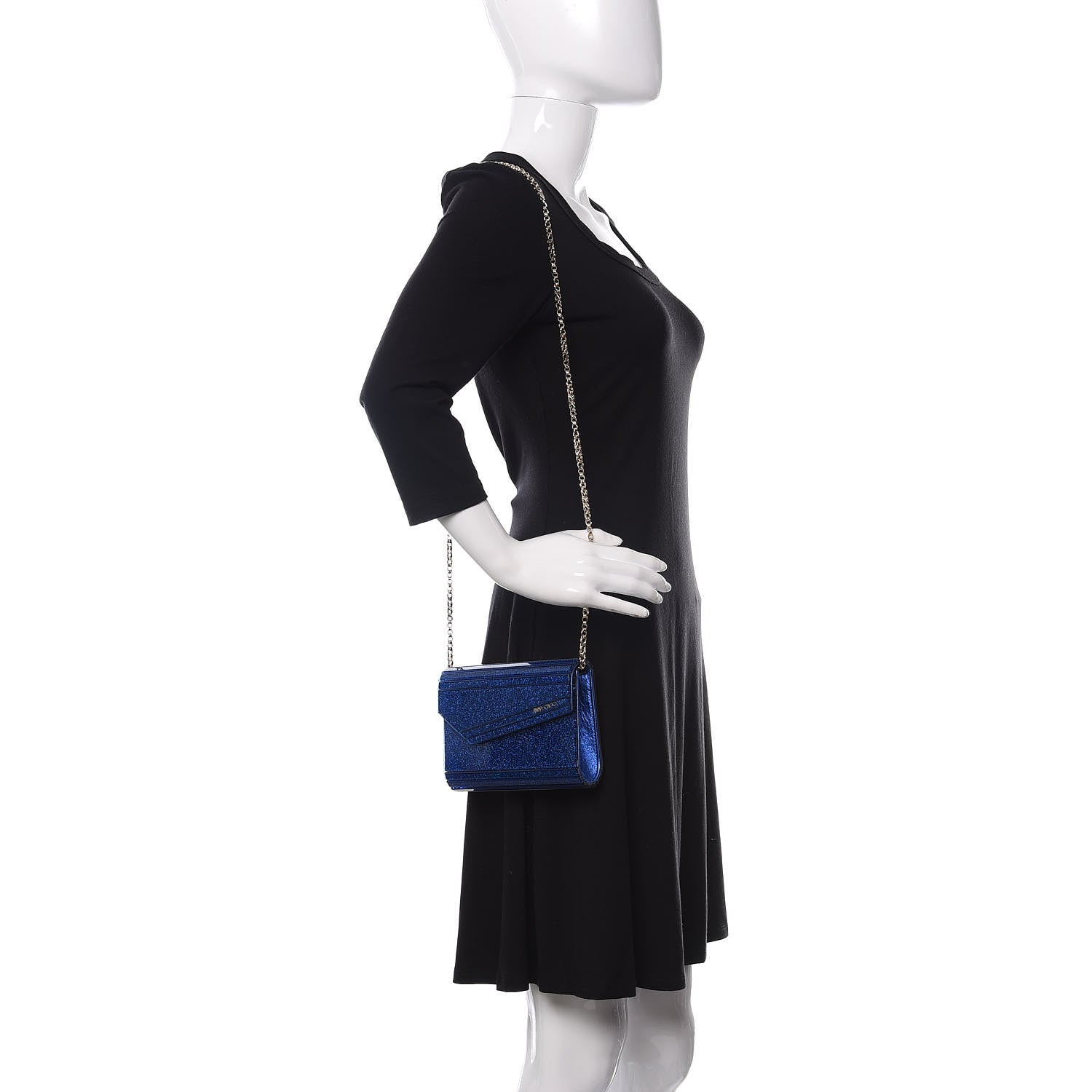 Jimmy Choo Acrylic Glitter Candy Clutch Blue 2 of 10
