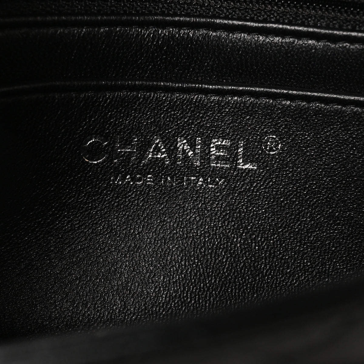 Lambskin Quilted Mini Square Flap Black