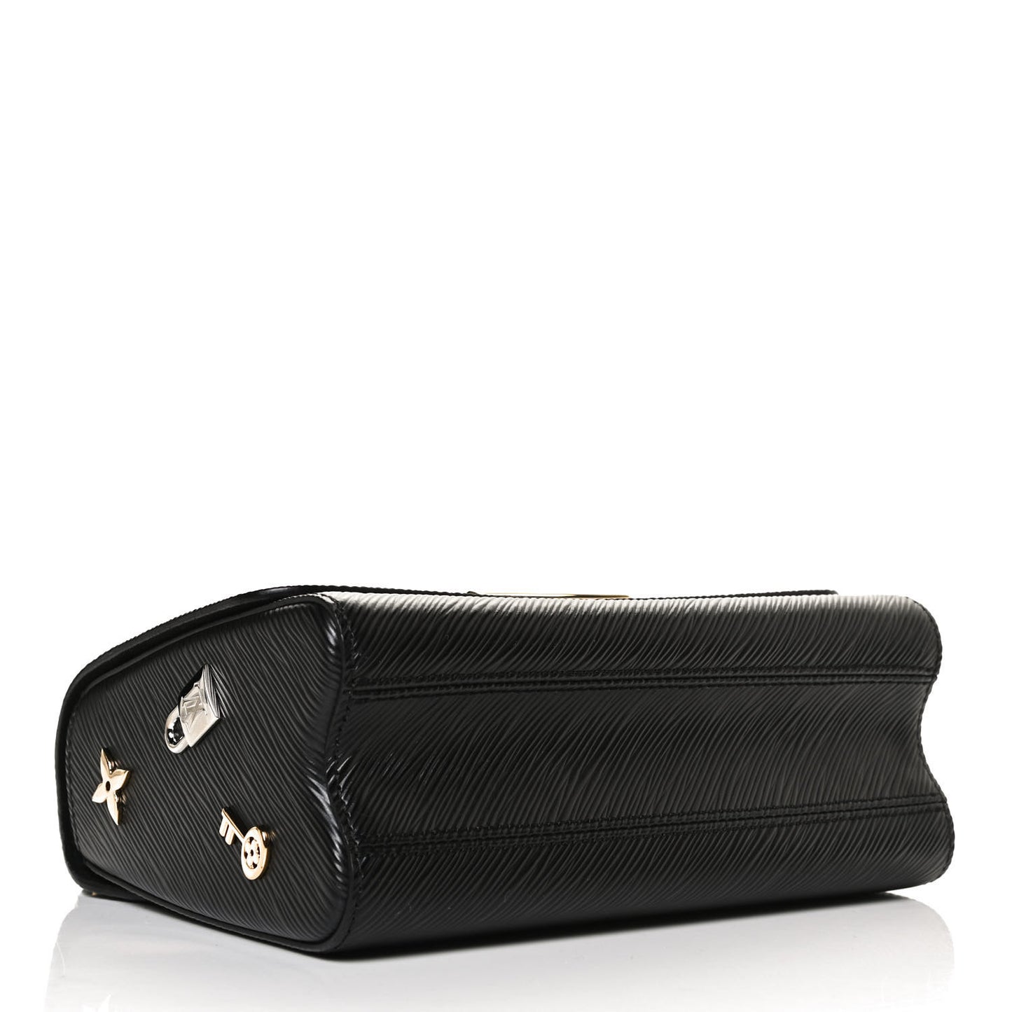 Epi Love Lock Twist Shoulder Bag MM Black