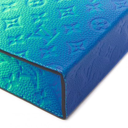 Louis Vuitton Taurillon Illusion Sac Plat XS Bleu Vert 5 of 7