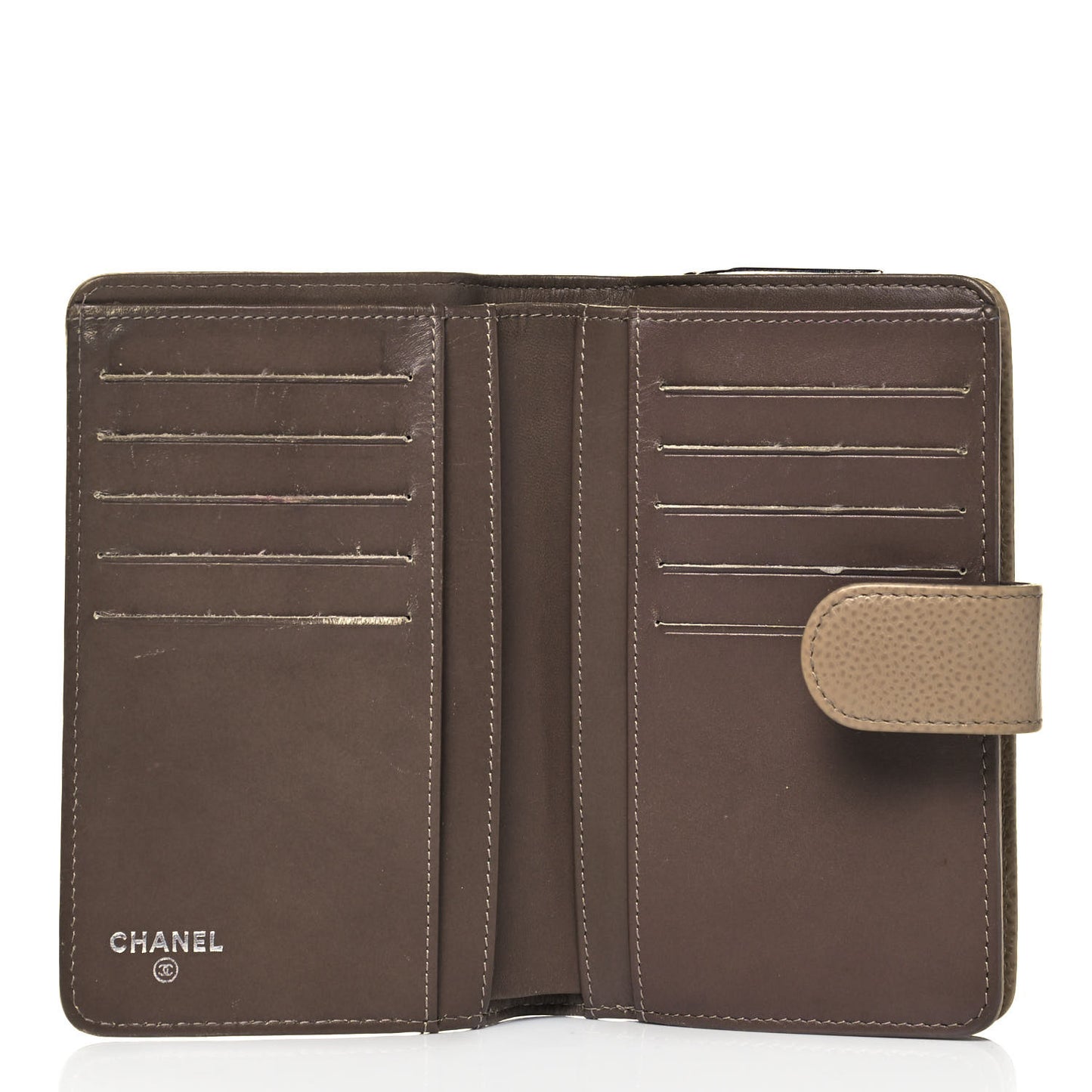 Caviar Timeless CC French Wallet Beige