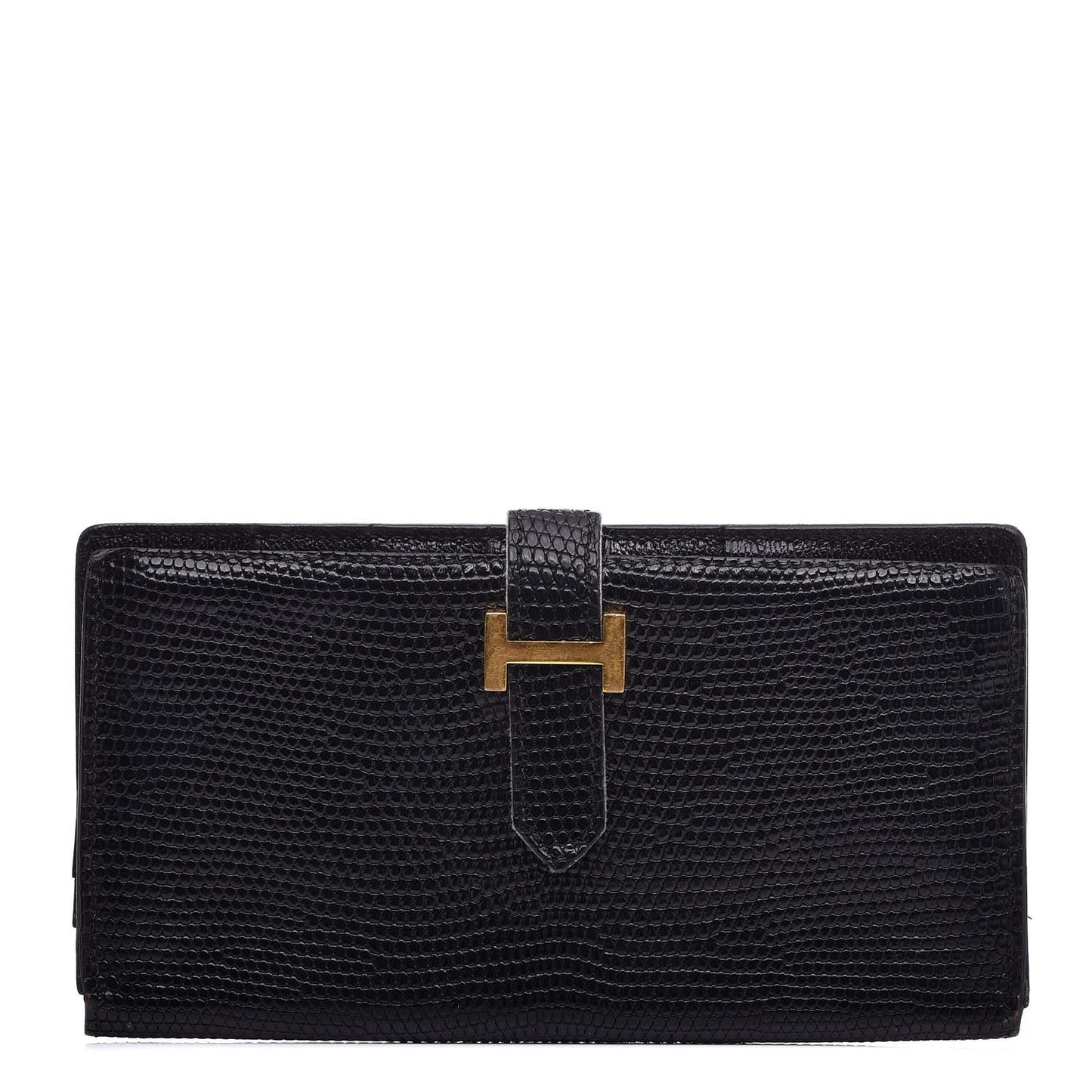Lizard Bearn Gusset Wallet Black