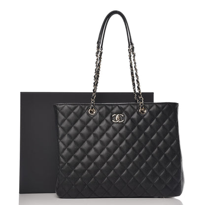 Chanel Caviar Quilted Large Classic Shopping Tote Black 10 of 10