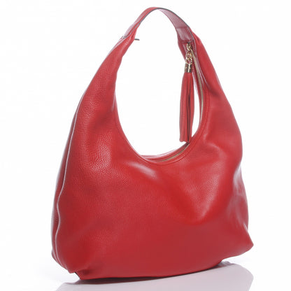 Gucci Pebbled Calfskin Large Soho Hobo Red 3 of 7