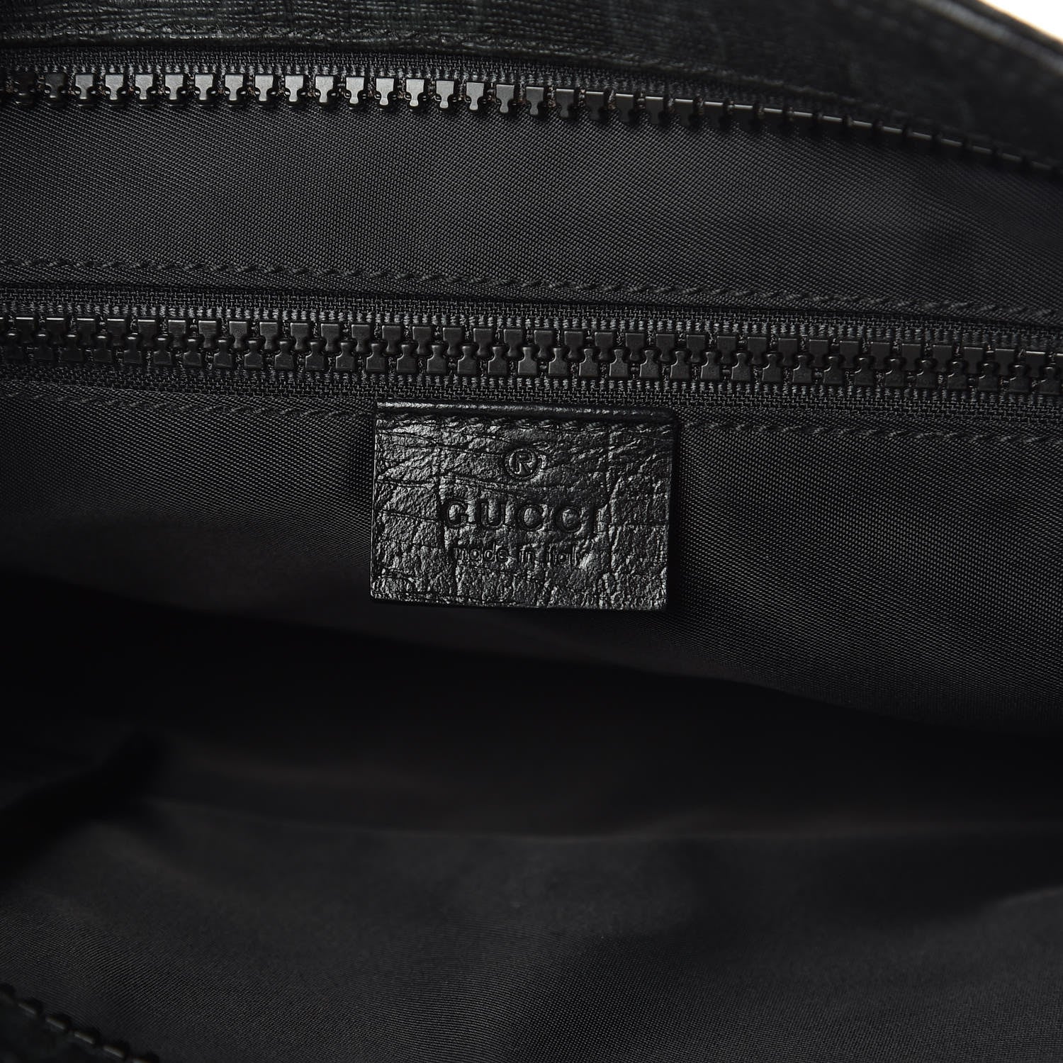 Gucci GG Plus Monogram Medium Flat Messenger Bag Black 6 of 9