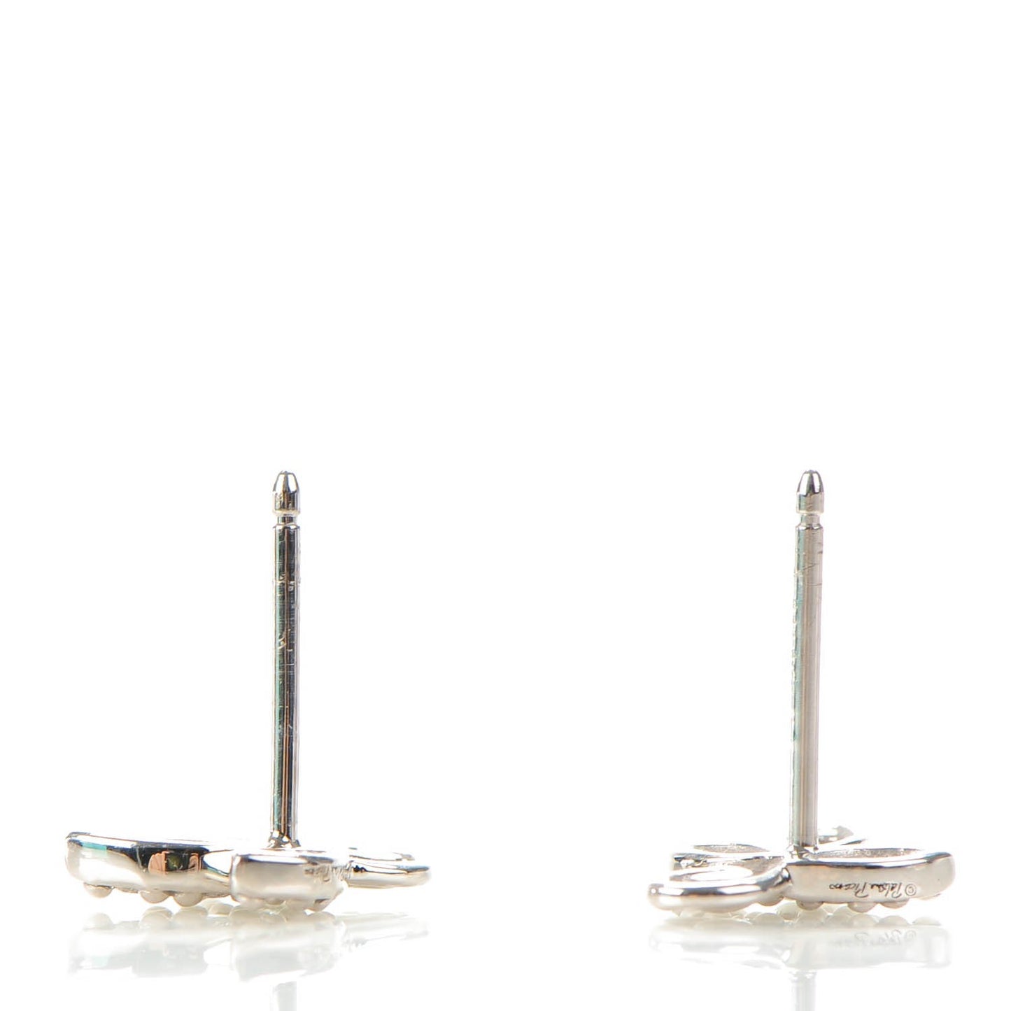 18K White Gold Diamond Paloma Picasso Olive Leaf Earrings