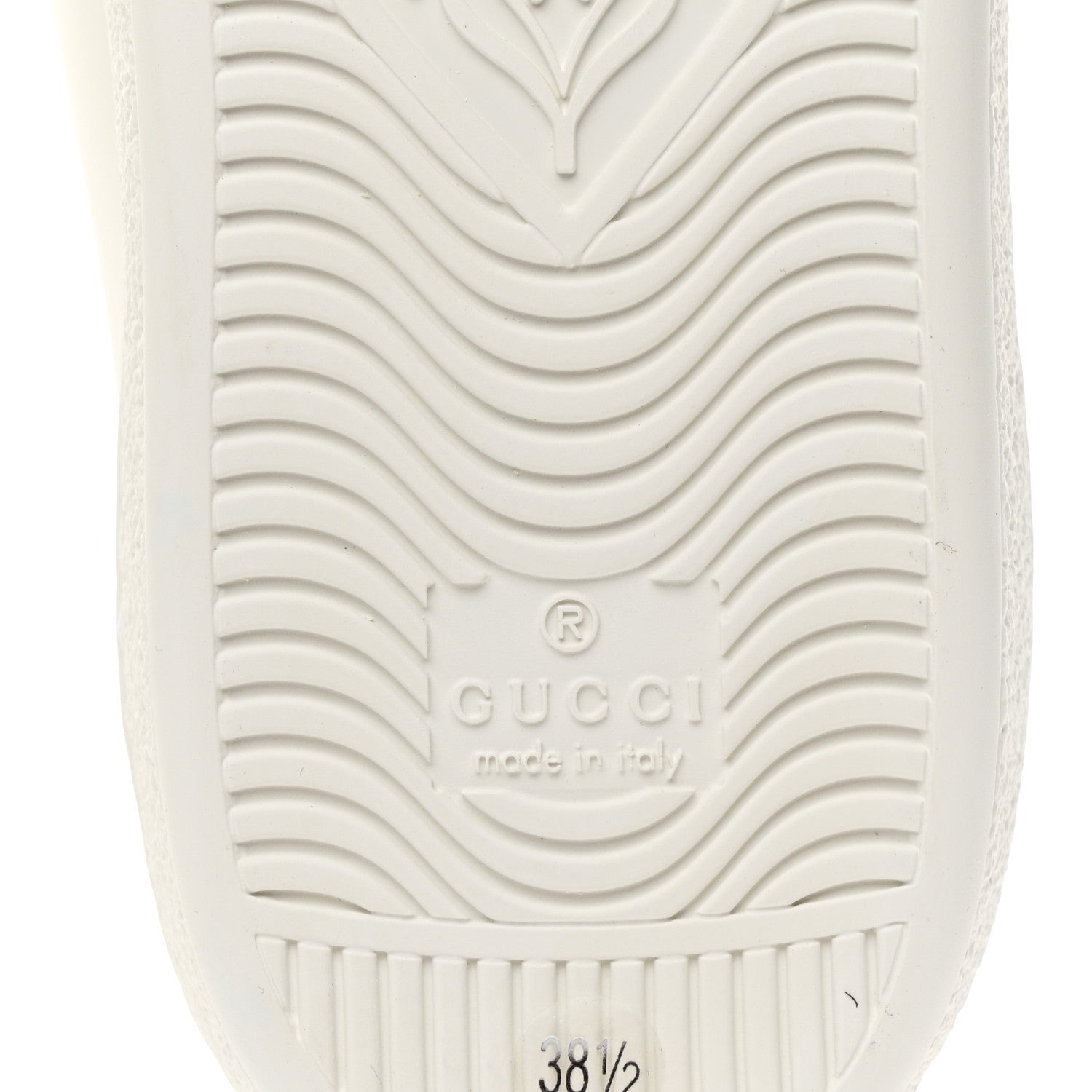 Gucci Calfskin Interlocking G Perforated Womens Ace Sneakers 38.5 White Grey Sky 7 of 11