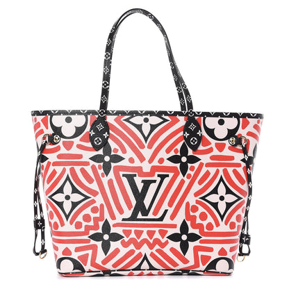 Louis Vuitton Monogram Giant Crafty Neverfull MM Creme Rouge Black 1 of 9