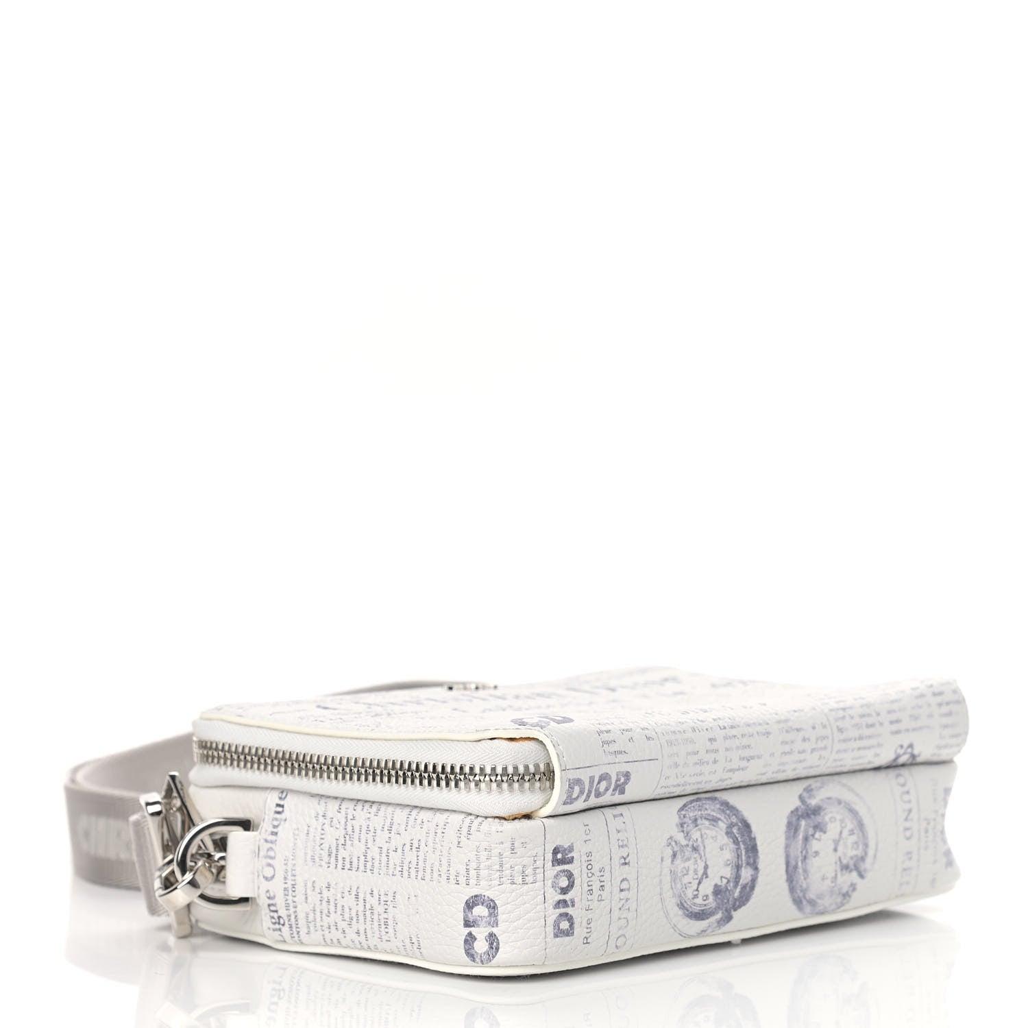 Christian Dior X DANIEL ARSHAM Grained Calfskin Newspaper Messenger White 4 of 14