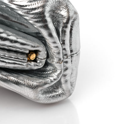 Bottega Veneta Metalic Bark Calfskin The Mini Pouch Silver 12 of 13