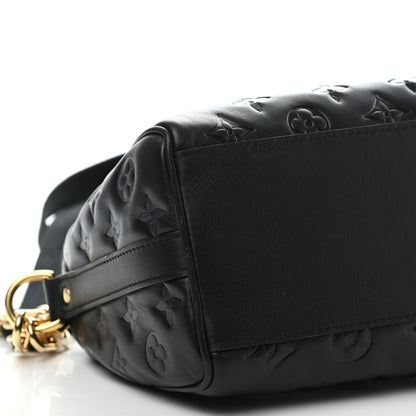 Louis Vuitton Lambskin Embossed Monogram Speedy 22 Bandouliere Black 7 of 9