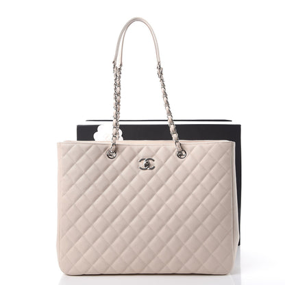 Chanel Caviar Quilted Large Classic Shopping Tote Light Beige 8 of 8