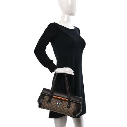 Gucci Monogram Bamboo Bullet Bag Dark Brown 3 of 9