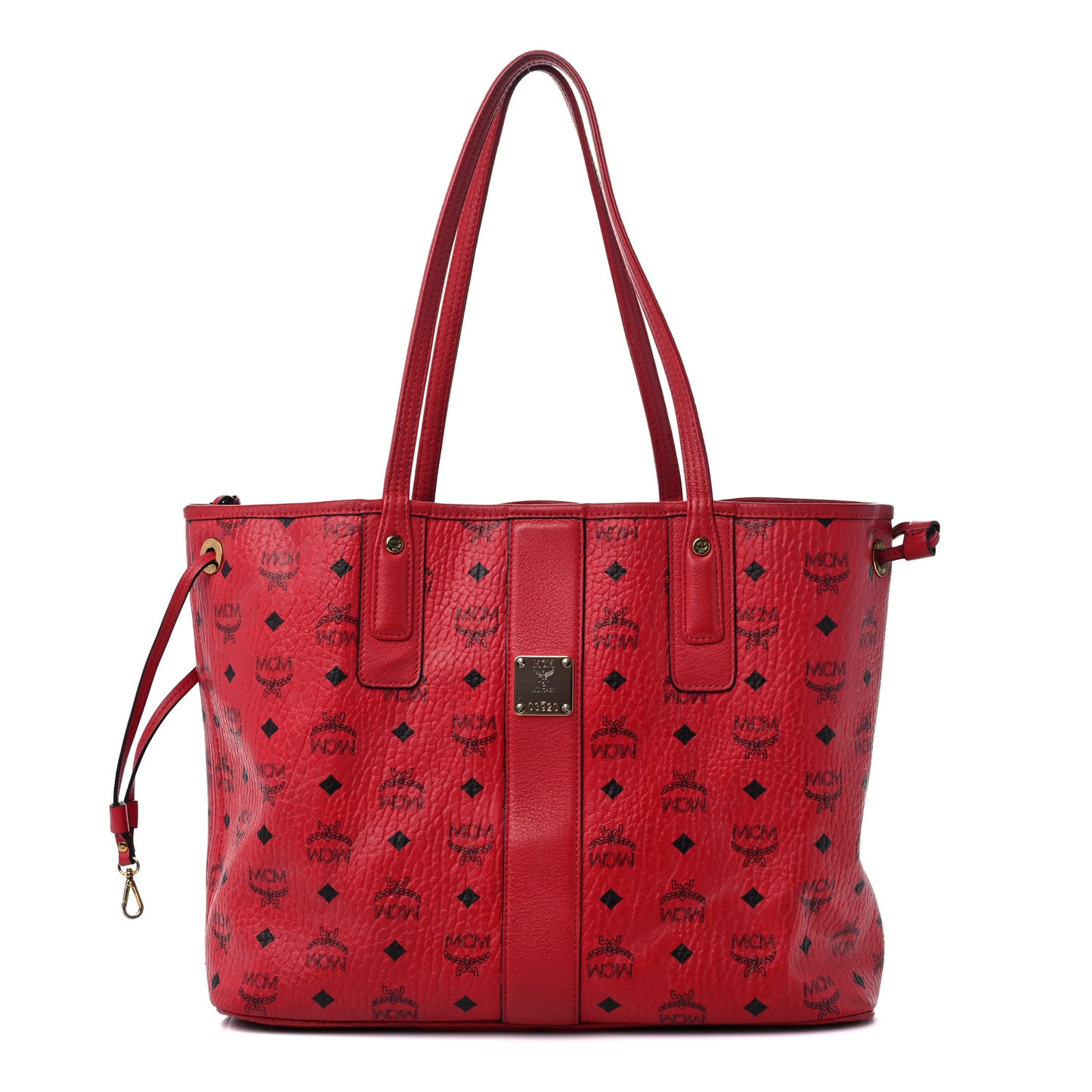 Visetos Medium Liz Reversible Shopper Tote Ruby Red