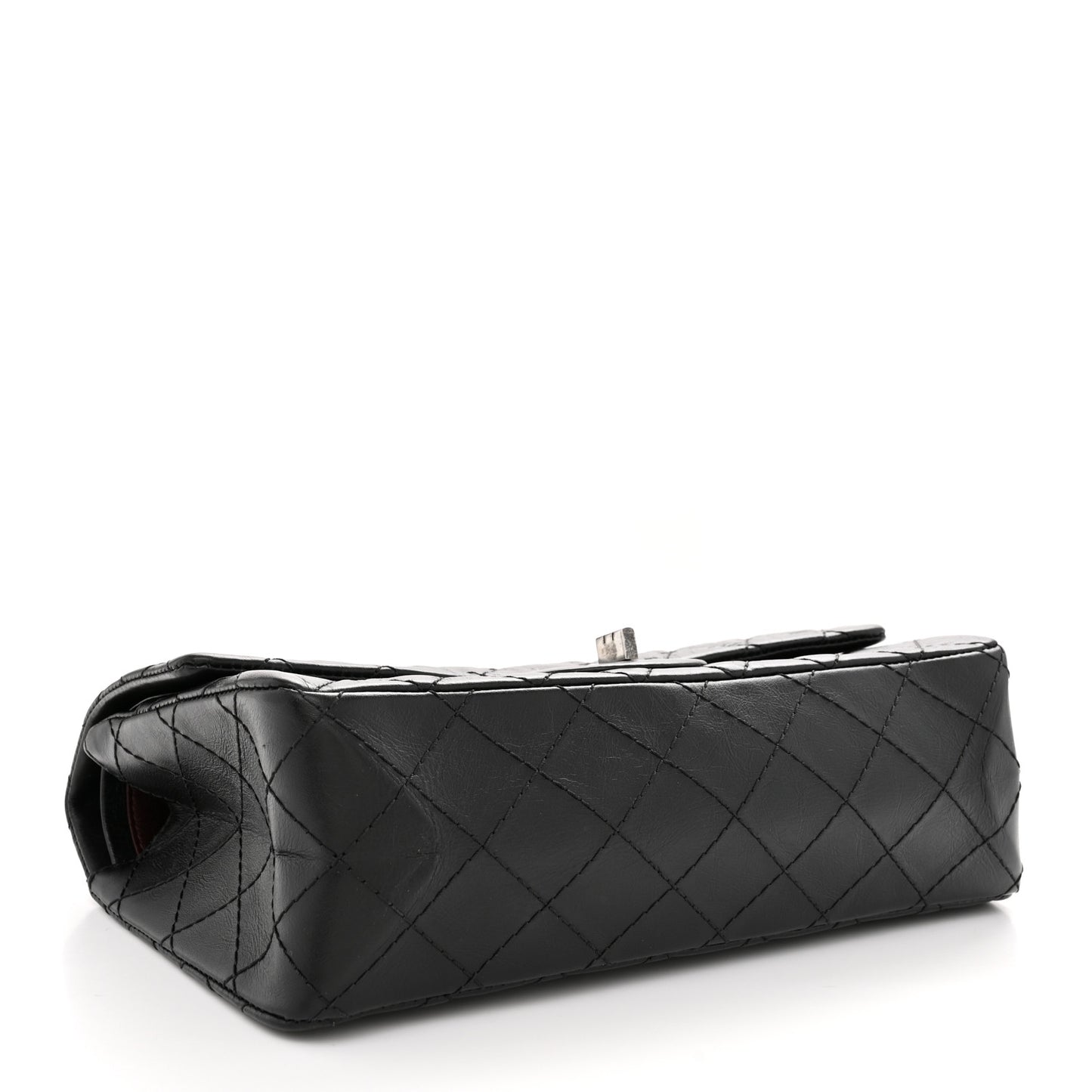 Aged Calfskin Quilted 2.55 Reissue 225 Flap Black