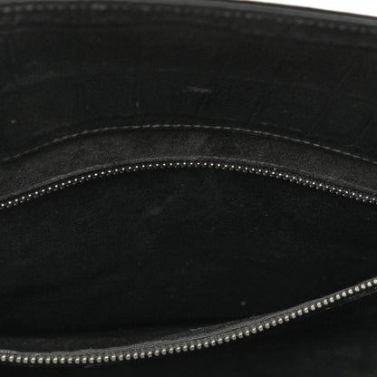 Saint Laurent Calfskin Crocodile Embossed Large Sac De Jour Carryall Black 25 of 25
