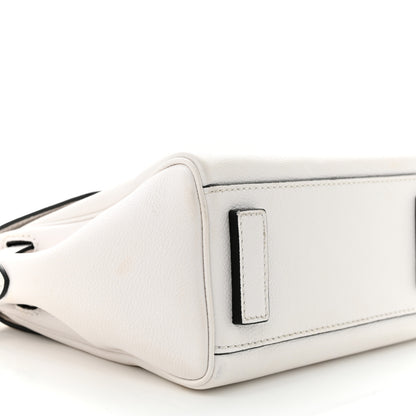 Versace Calfskin Small La Medusa Top Handle Handbag Optical White 8 of 12