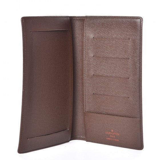 Damier Ebene Checkbook Cover Wallet