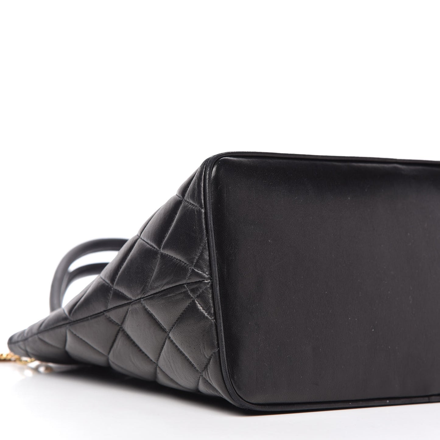 Lambskin Quilted Medallion Tote Black