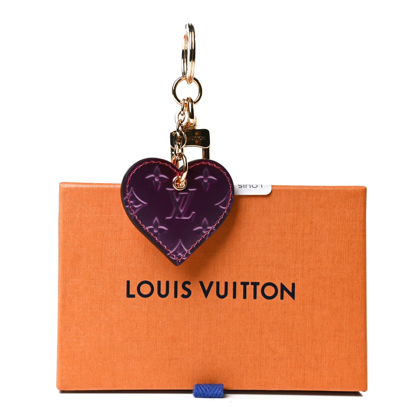 Vernis Degrade Love Lock Heart Key Holder Bag Charm Pink Red