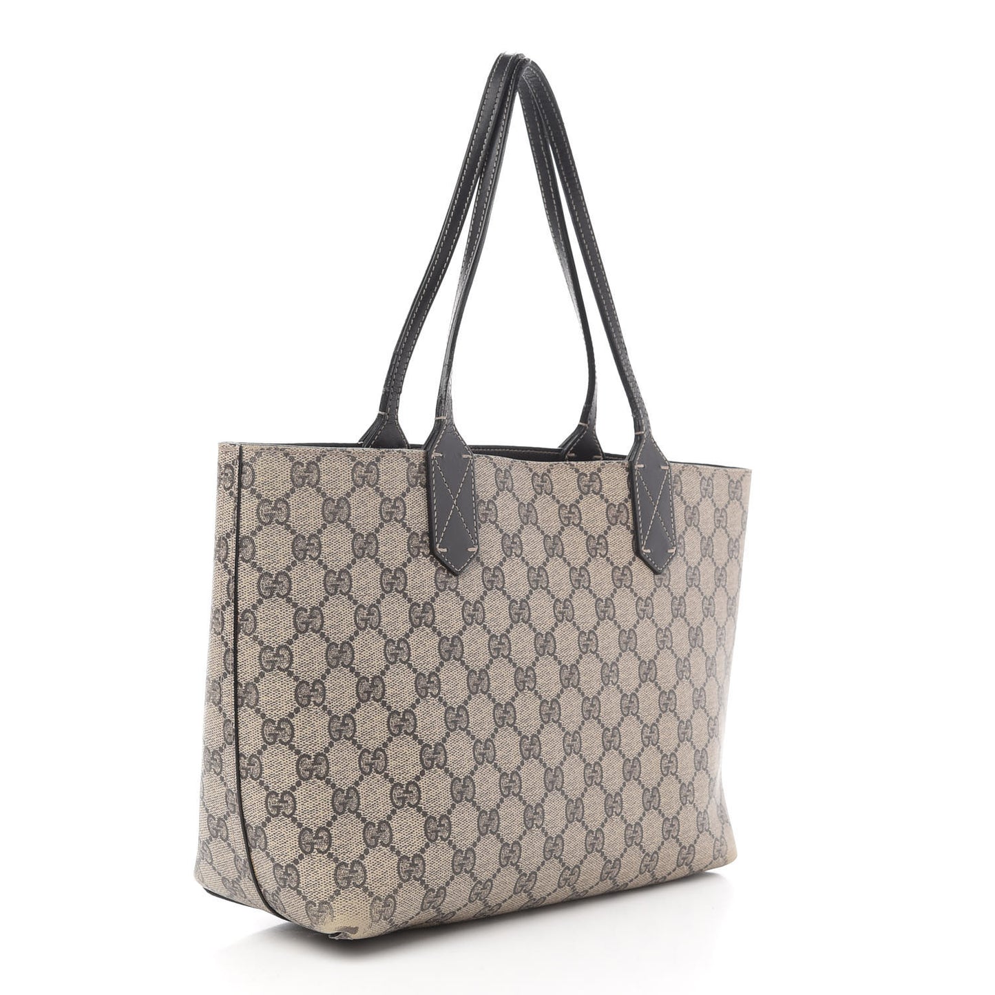GG Supreme Monogram Small Reversible Tote Beige Black