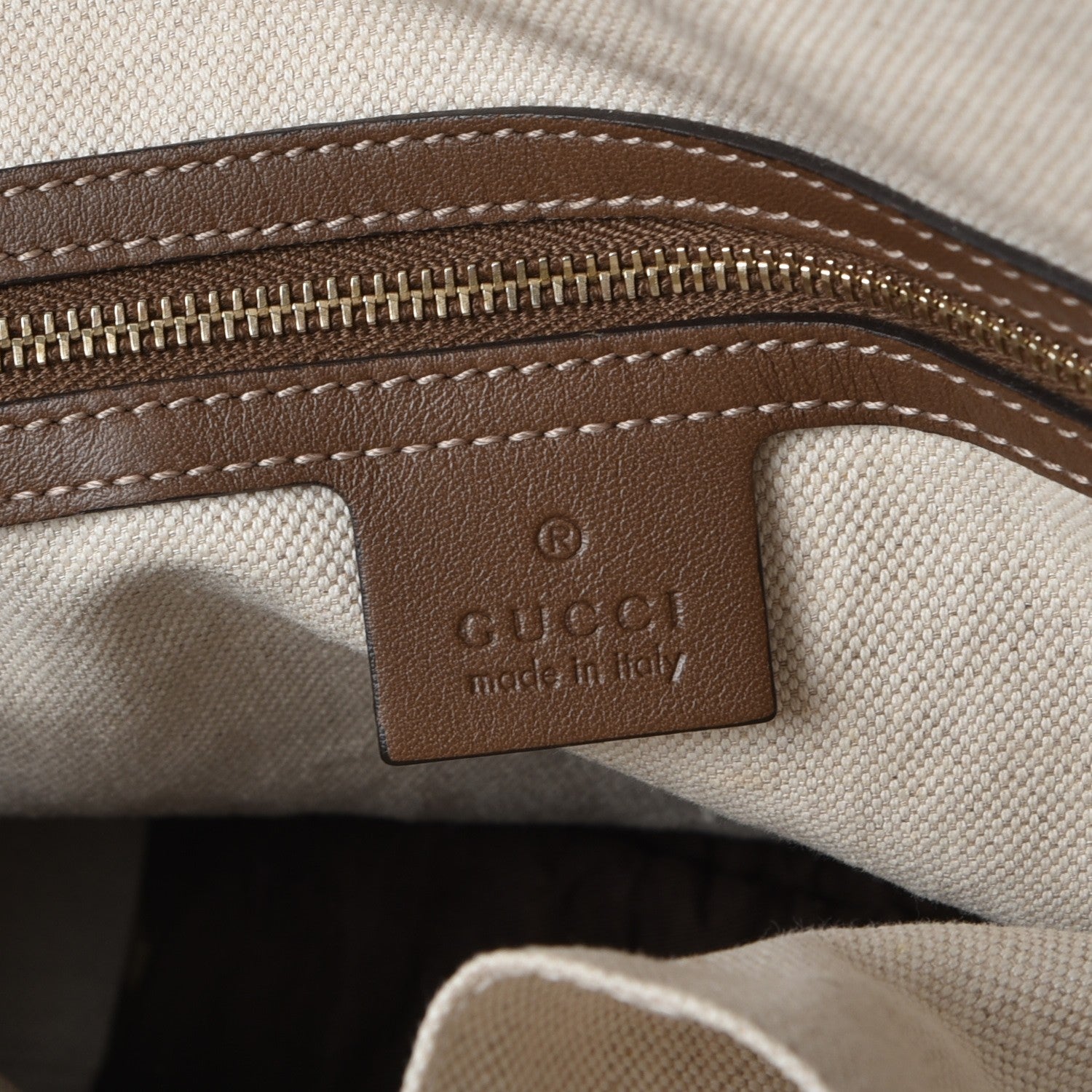 Gucci GG Supreme Monogram Calfskin Medium Nice Top Handle Dome Bag New Mystic White Beige Brown 7 of 13