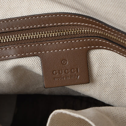 Gucci GG Supreme Monogram Calfskin Medium Nice Top Handle Dome Bag New Mystic White Beige Brown 7 of 13