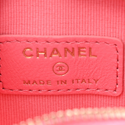 Chanel Lambskin Quilted CC In Love Heart Zipped Arm Coin Purse Pink 6 of 8