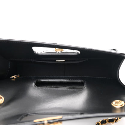 Chanel Patent Quilted Graphic Catch Flap Black 5 of 11