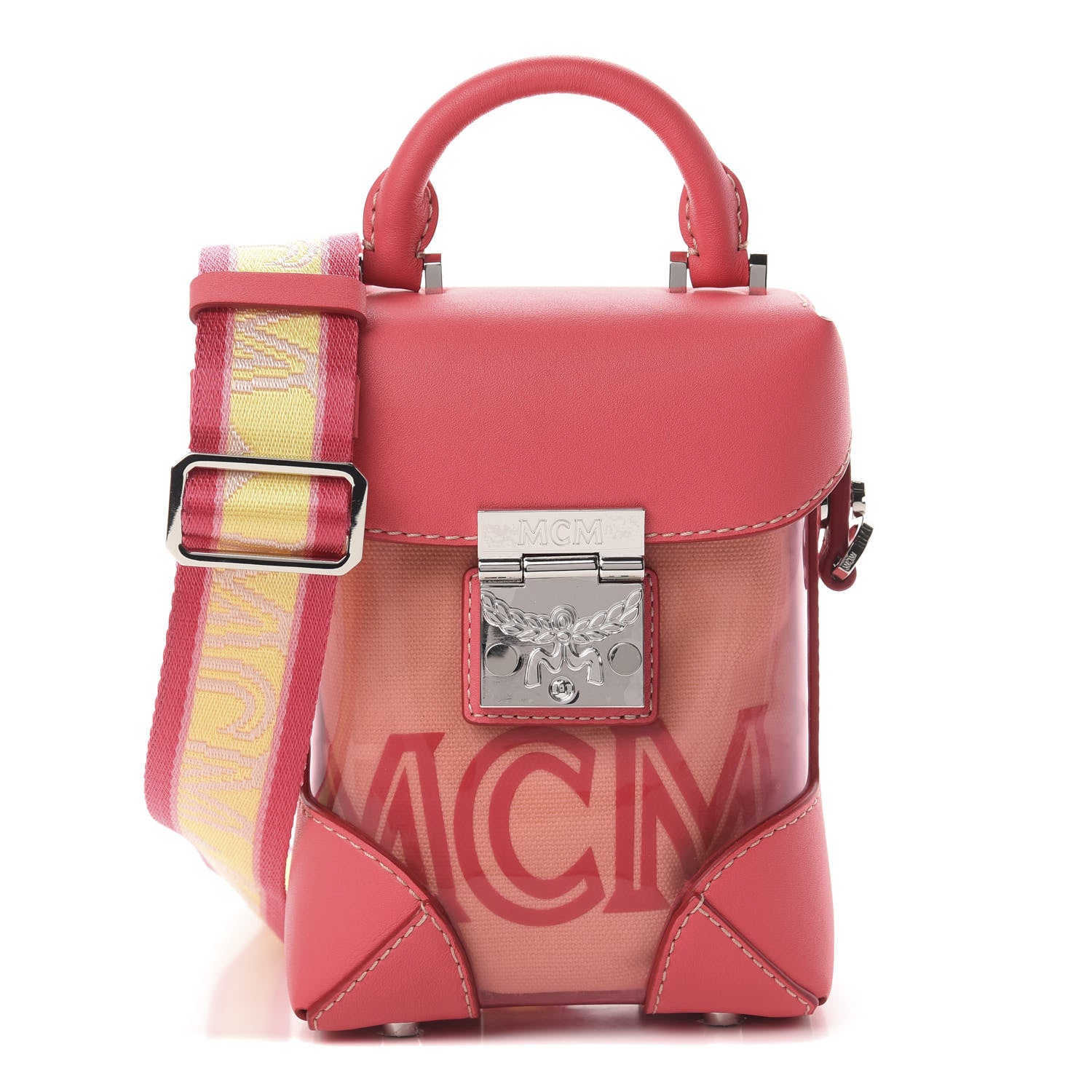 MCM Transparent Mini Berlin Crossbody Teaberry 1 of 11