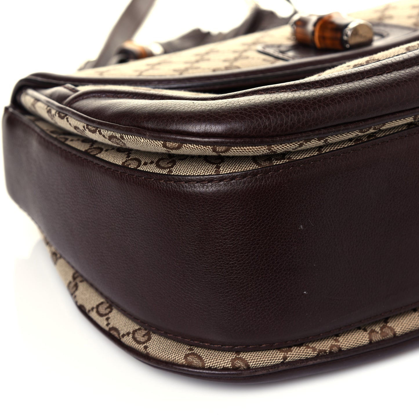 Monogram Large New Bamboo Top Handle Bag Brown