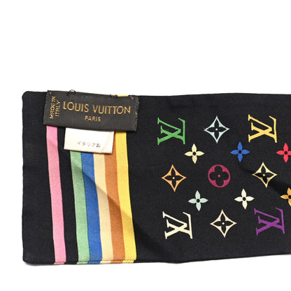 Louis Vuitton Silk Monogram Multicolor Bandeau Black 4 of 4