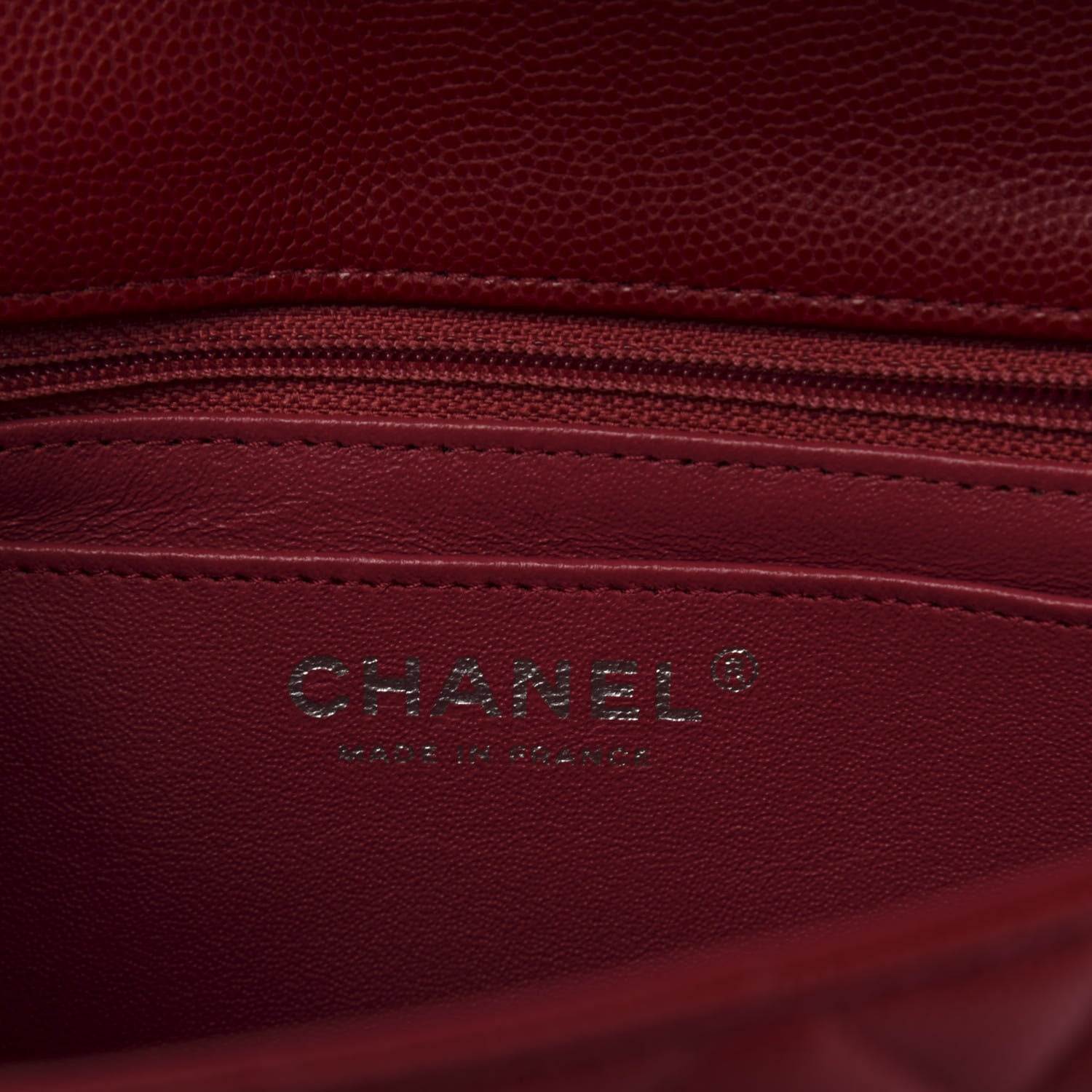 Chanel Caviar Quilted Mini Rectangular Flap Red 8 of 10