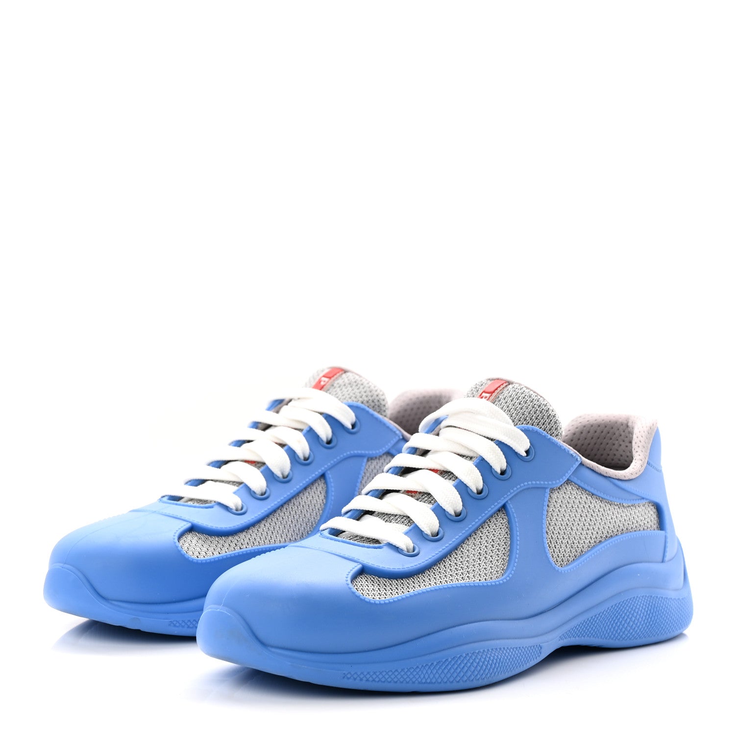 Prada Soft Rubber Mesh Mens America's Cup Sneakers 41 Blue 3 of 9