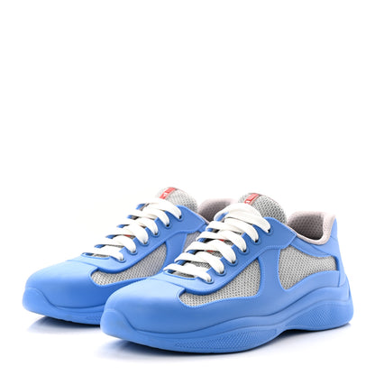 Prada Soft Rubber Mesh Mens America's Cup Sneakers 41 Blue 3 of 9