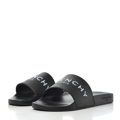 Givenchy Rubber Logo Mens Pool Slide Sandals 41 Black 3 of 9