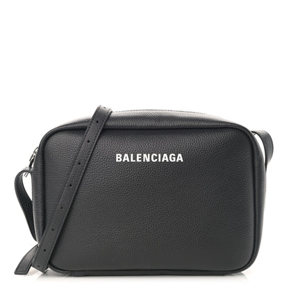 Balenciaga Calfskin Logo M Everyday Camera Bag Black 1 of 12