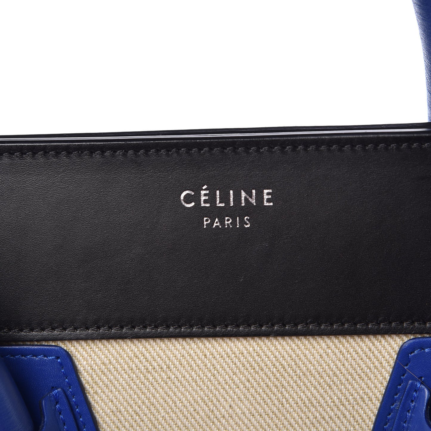 Canvas Smooth Calfskin Mini Tri-Color Luggage Indigo