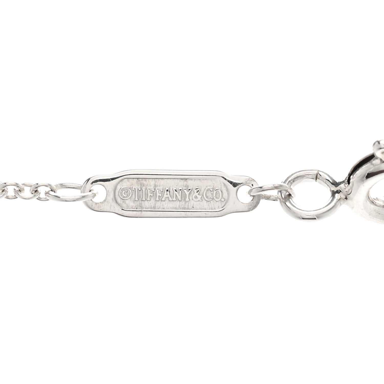 Tiffany Sterling Silver Large T Smile Pendant Necklace 4 of 4