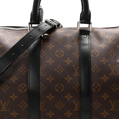 Louis Vuitton Monogram Macassar Keepall Bandouliere 45 6 of 8