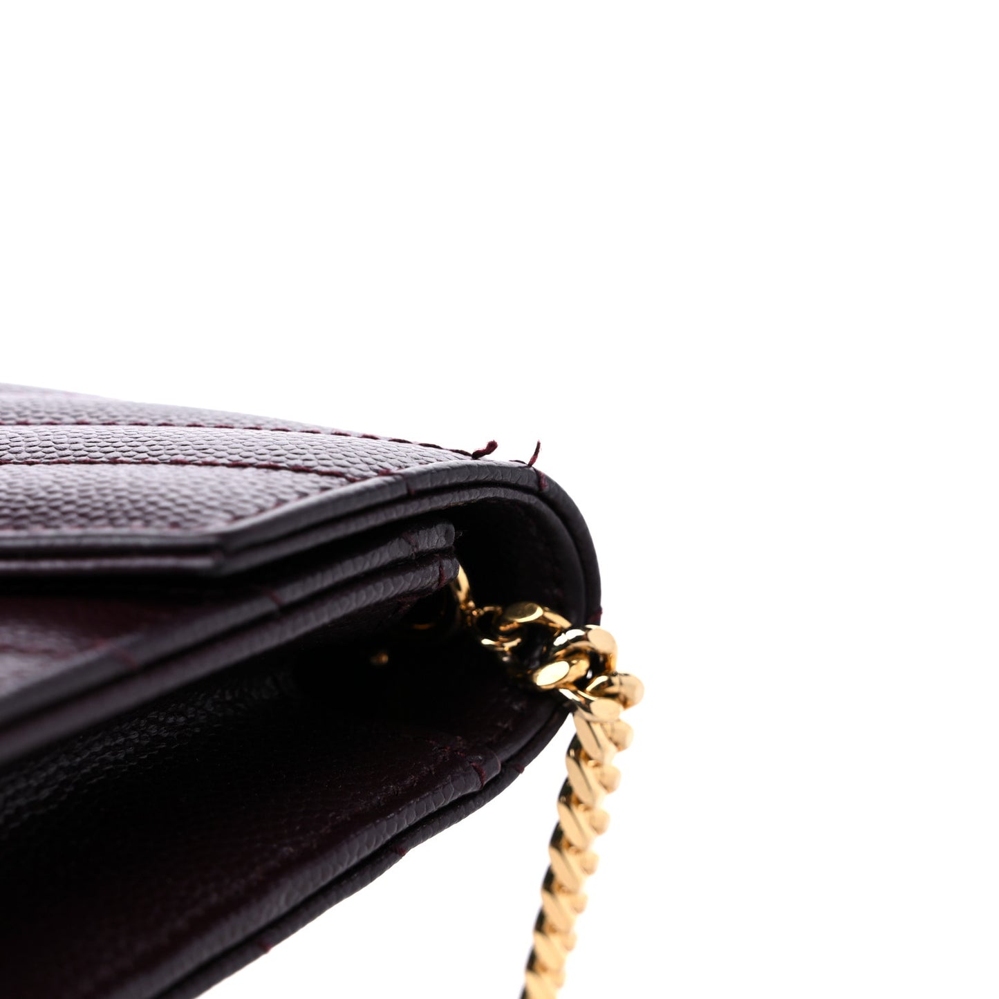Grain De Poudre Matelasse Chevron Monogram Envelope Chain Wallet Rogue Legion