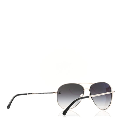 Chanel Aviator CC Sunglasses 4189-T-Q Black 4 of 8