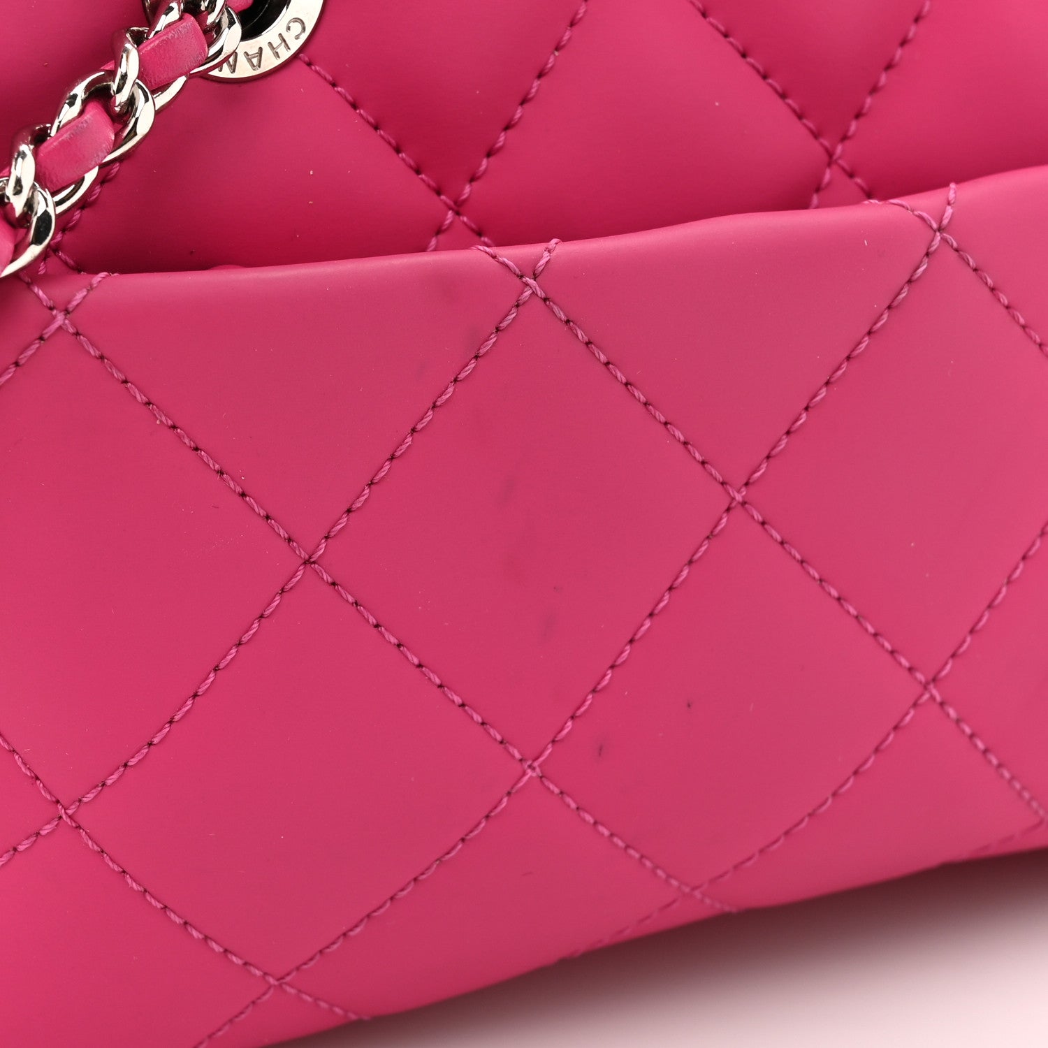 Chanel Rubber Quilted Lambskin Coco Rain Camera Bag Pink 17 of 18